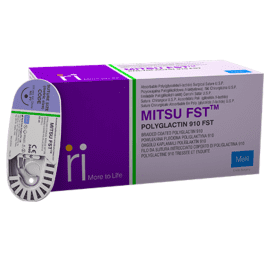 Mitsu Fst Polyglactin 910, 3-0, 19mm, 75cm, RC, 3/8c, Undyed