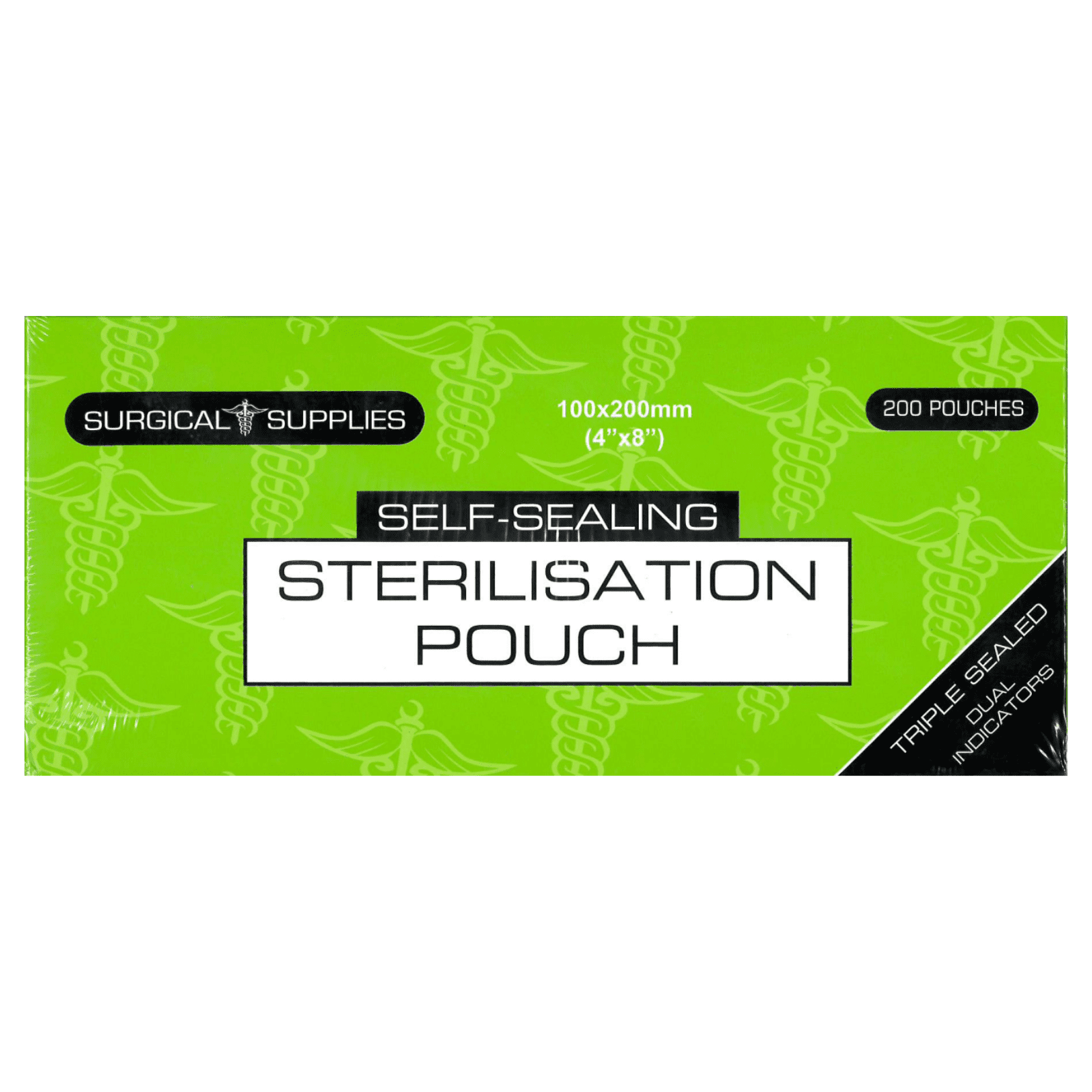 Self-Seal Sterilisation Pouch 70g - 100mmx200mm Carton