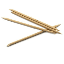 Plain Wooden Applicator Sticks (Orange)