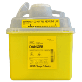 Sharps Container, Plastic Disposable