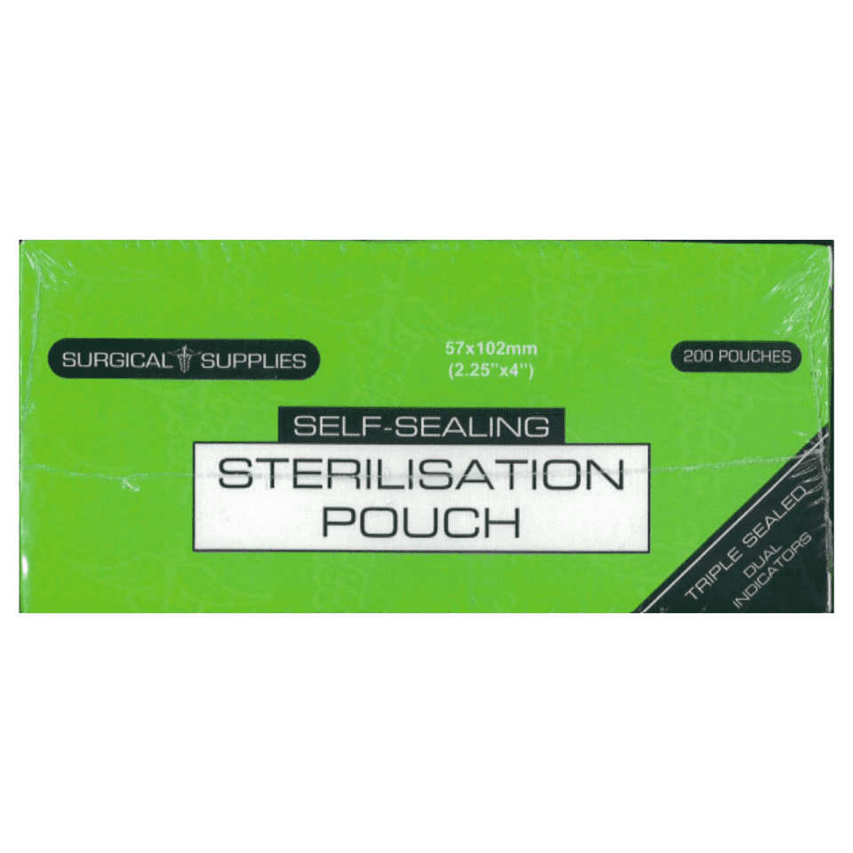 SelfSeal Sterilisation Pouch 70g 57mm x 102mm